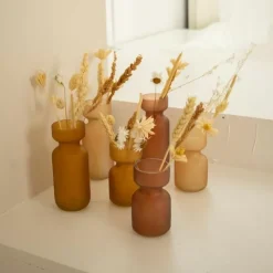 A La Glazen Vaasje Klein Frosted Mustard