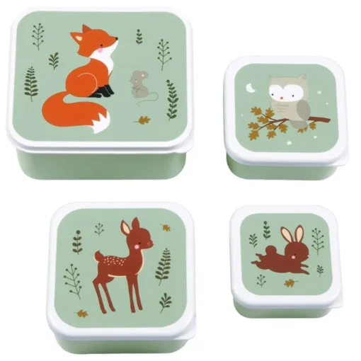 A Little Lovely Company Lunchbox & Snackbox Forest Friends