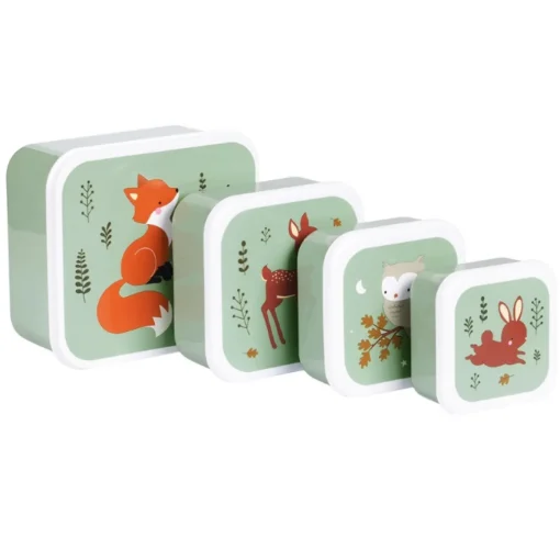 A Little Lovely Company Lunchbox & Snackbox Forest Friends