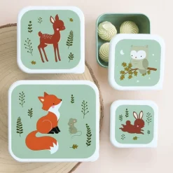 A Little Lovely Company Lunchbox & Snackbox Forest Friends