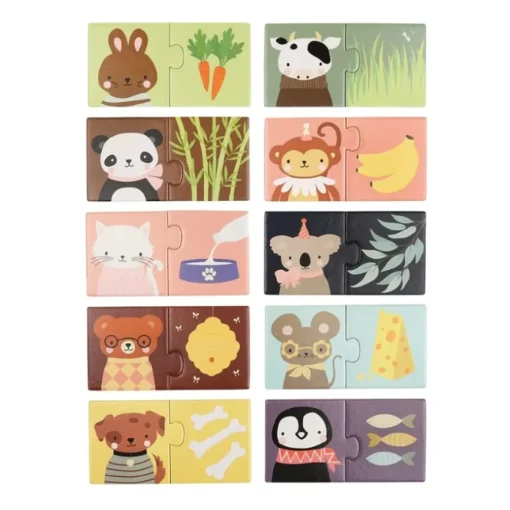 A Little Lovely Company Matching Puzzel Dieren Snacks