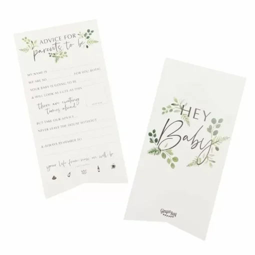 Babyshower Invulkaarten Botanical Baby (10St) Ginger Ray