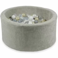 Ballenbak Xl Rond 90X40 Rib Velvet Grey Moje