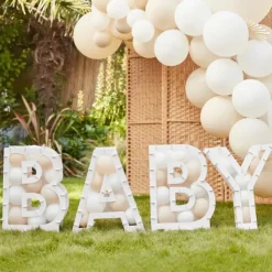 Ballonmozaiek Baby Wit Hello Baby Ginger Ray