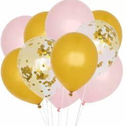 Ballonnenmix Roze & Goud (10St) House Of Gia