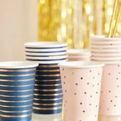 Bekertjes Navy & Pink Gender Reveal (8St) Ginger Ray