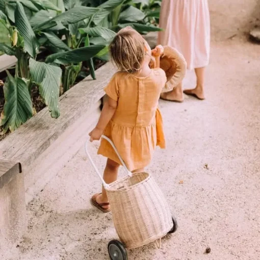 Boodschappenwagentje Luggy Basket Straw Olli Ella
