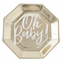 Bordjes Goudfolie (8St) Oh Baby! Ginger Ray