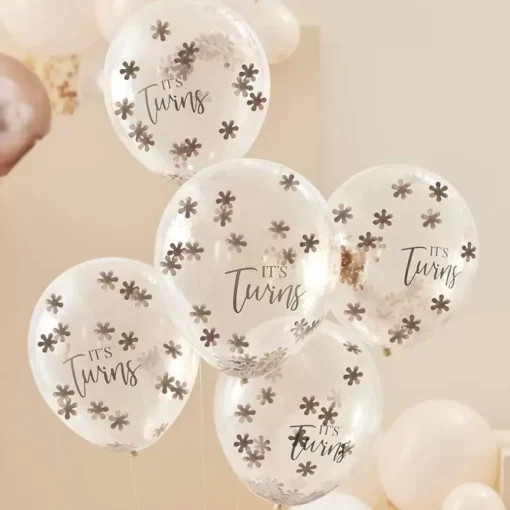 Confettiballonnen It'S Twins Baby In Bloom (5St) Ginger Ray