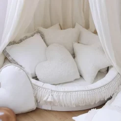 Cotton & Sweets Kussen Sheepskin Heart Vanilla