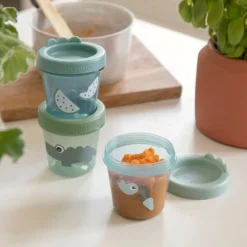 Done By Deer Babyvoeding Bewaarbakjes (3St) Croco Green