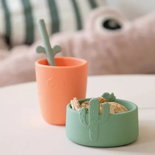 Done By Deer Siliconen Kommen (2St) Lalee Sand/Green