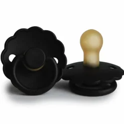 Frigg Fopspeen Natuurrubber Daisy Jet Black