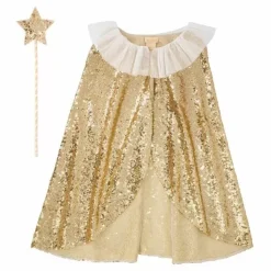 Gouden Cape En Toverstafje Pailletten Goud Meri Meri