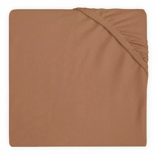 Hoeslaken Ledikant Jersey Caramel Jollein
