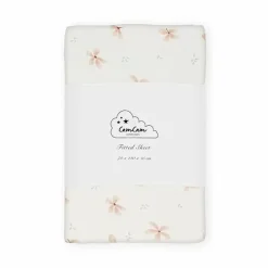 Hoeslaken Ledikant Windflower Cream 60X120 Camcam