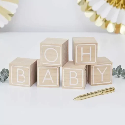 Houten Blokken Gastenboek Oh Baby! Ginger Ray