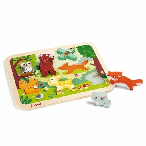 Houten Chunky Puzzel Bosdieren Janod