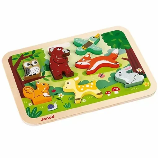 Houten Chunky Puzzel Bosdieren Janod