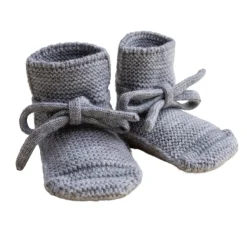 Hvid Slofjes Grey Melange (0-9M)