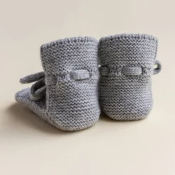 Hvid Slofjes Grey Melange (0-9M)