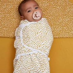 Inbakerdoek Swaddlemeyco Cheetah Honey Gold (0-3M) Meyco