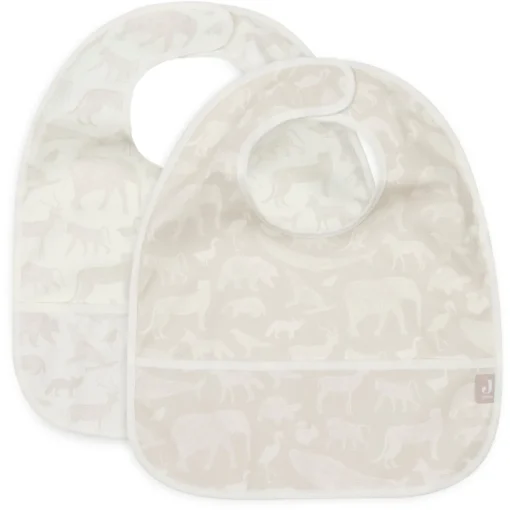 Jollein Waterproof Slabben Animals Nougat (2St)