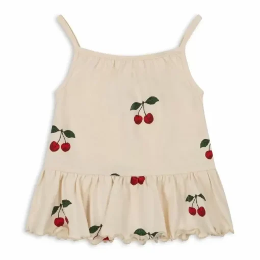 Konges Slojd Frill Top Lin Ma Grande Cerise Voor Meisjes