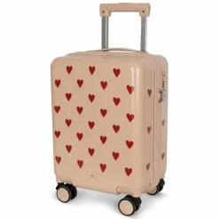 Konges Slojd Kinderkoffer Hearts - Lichtroze Trolley Met Hartjes