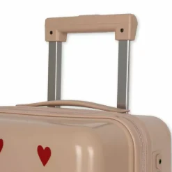 Konges Slojd Kinderkoffer Hearts - Lichtroze Trolley Met Hartjes
