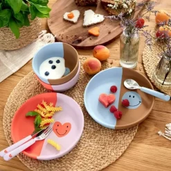 Lassig Silicone Bord Happy Rascals Heart Lavender - Veilig & Flexibel