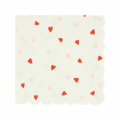 Liefdevolle Kleine Hartjes Servetten Van Meri Meri - Feestelijke Toevoeging (16St)