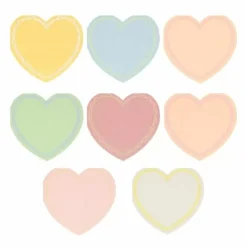 Lieflijke Pastel Hearts Gebaksservetten Van Meri Meri (16St)