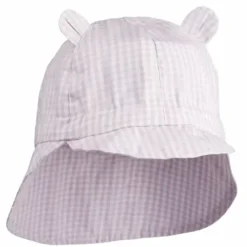 Liewood Zonnehoedje Gorm Check Light Lavender/Creme