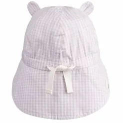 Liewood Zonnehoedje Gorm Check Light Lavender/Creme