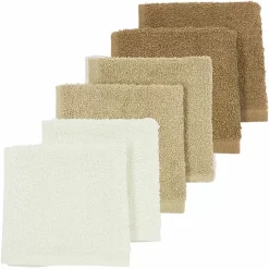 Meyco Monddoekjes Basic Off White/Sand/Toffee (6St)
