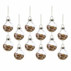 Mini Kerstballen Sterren Goud (12St) Sass & Belle