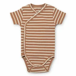 Overslagrompers Korte Mouw Hali Stripe Rose Liewood