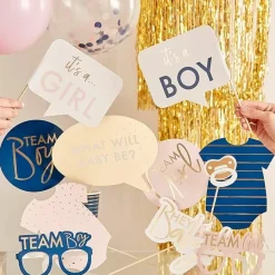 Party Props Met Stickers Gender Reveal (10St) Ginger Ray