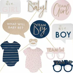 Party Props Met Stickers Gender Reveal (10St) Ginger Ray