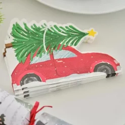 Servetten Auto Merry Little Christmas Ginger Ray
