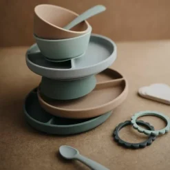 Siliconen Bord Dried Thyme Mushie & Co