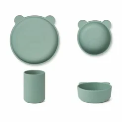 Siliconen Peuterserviesset Cyrus Mr Bear Peppermint Liewood