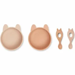 Siliconen Serviesset Evan Rabbit Rose Mix Liewood