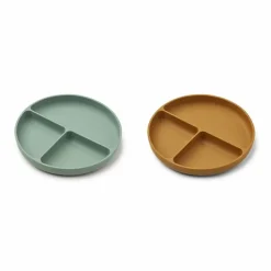 Siliconen Vakkenborden Harvey Peppermint/Caramel Liewood