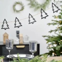 Slinger Kerstbomen Zwart Contemporary Christmas Ginger Ray