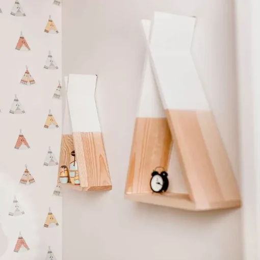 Tipi Wandplank Wit-Naturel Childwood