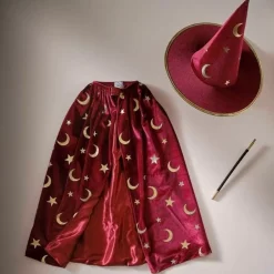 Verkleedcape Goochelaar Velvet Rood Ginger Ray