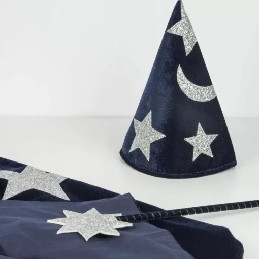 Verkleedset Tovenaar Velvet Blauw (3-6 Jaar) Meri Meri