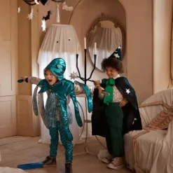 Verkleedset Tovenaar Velvet Blauw (3-6 Jaar) Meri Meri
